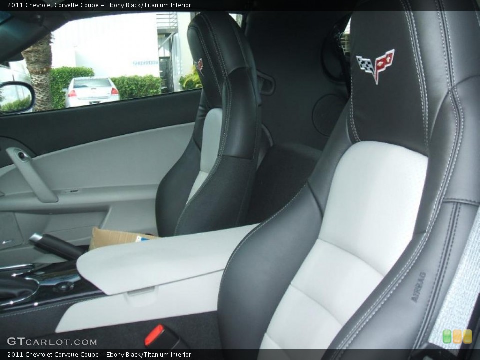 Ebony Black/Titanium Interior Photo for the 2011 Chevrolet Corvette Coupe #44949601