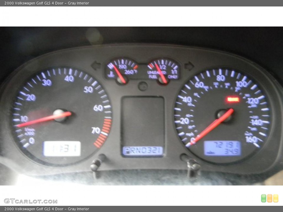 Gray Interior Gauges for the 2000 Volkswagen Golf GLS 4 Door #44951222