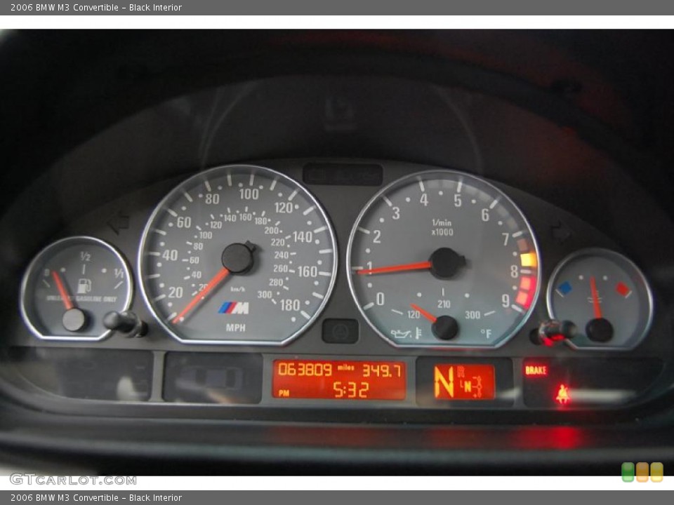 Black Interior Gauges for the 2006 BMW M3 Convertible #44951754