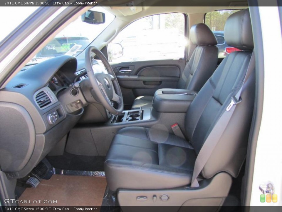Ebony Interior Photo for the 2011 GMC Sierra 1500 SLT Crew Cab #44960299