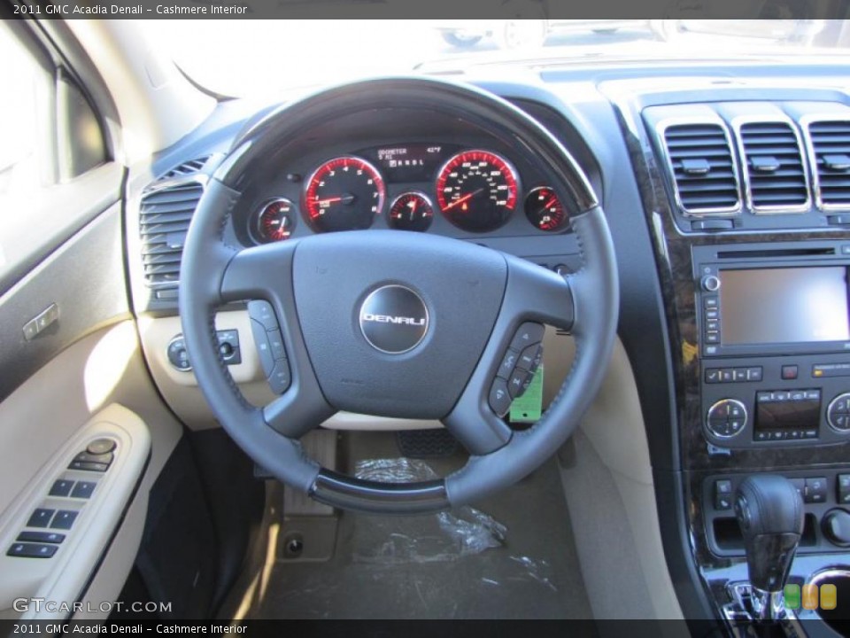 Cashmere Interior Steering Wheel for the 2011 GMC Acadia Denali #44960828