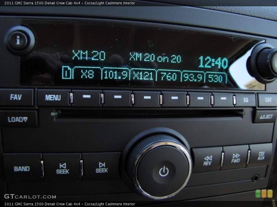 Cocoa/Light Cashmere Interior Controls for the 2011 GMC Sierra 1500 Denali Crew Cab 4x4 #44961251