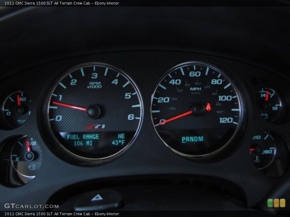 Ebony Interior Gauges for the 2011 GMC Sierra 1500 SLT All Terrain Crew Cab #44961650