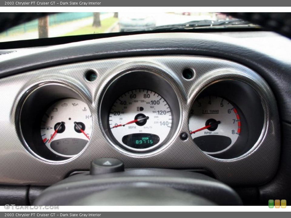 Dark Slate Gray Interior Gauges for the 2003 Chrysler PT Cruiser GT #44967802