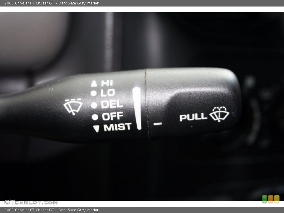 Dark Slate Gray Interior Controls for the 2003 Chrysler PT Cruiser GT #44967869