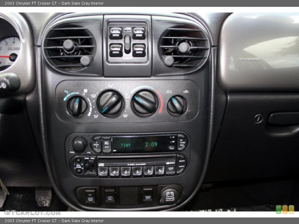 Dark Slate Gray Interior Controls for the 2003 Chrysler PT Cruiser GT #44967925