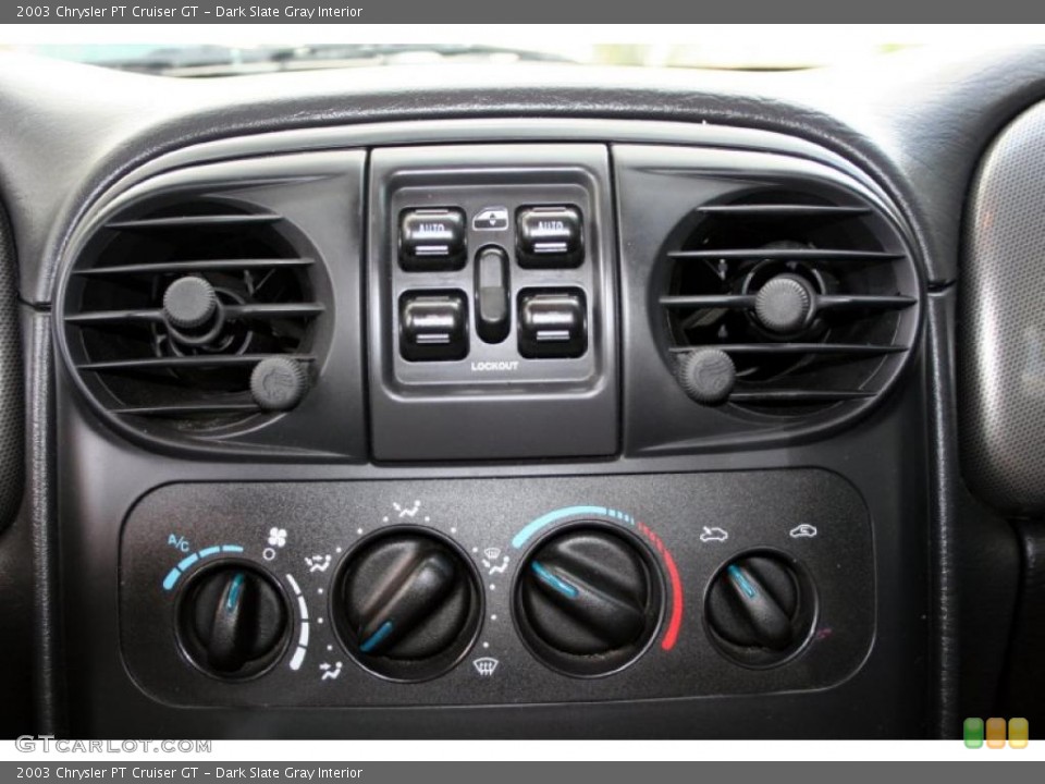 Dark Slate Gray Interior Controls for the 2003 Chrysler PT Cruiser GT #44967941