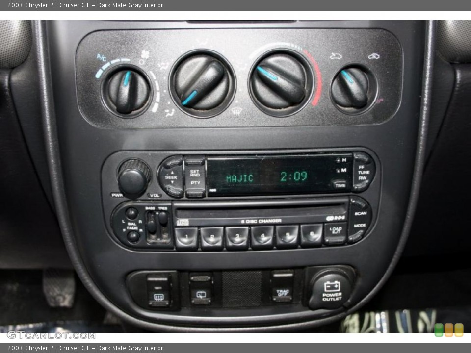 Dark Slate Gray Interior Controls for the 2003 Chrysler PT Cruiser GT #44967957