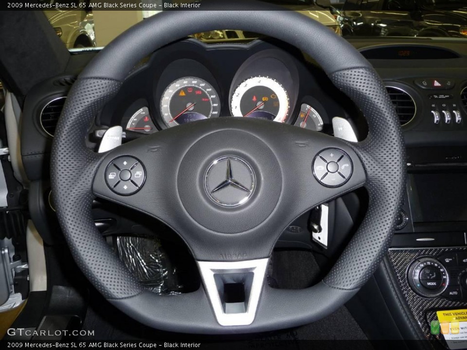 Black Interior Steering Wheel for the 2009 Mercedes-Benz SL 65 AMG Black Series Coupe #44968453