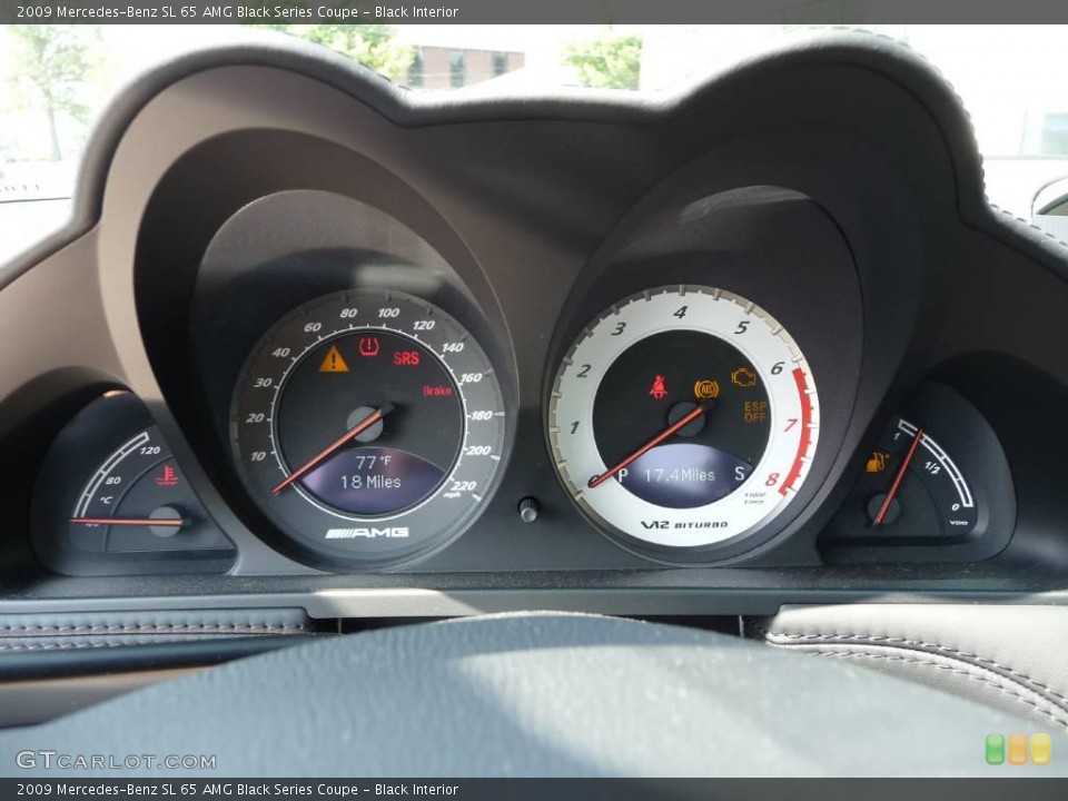 Black Interior Gauges for the 2009 Mercedes-Benz SL 65 AMG Black Series Coupe #44968593