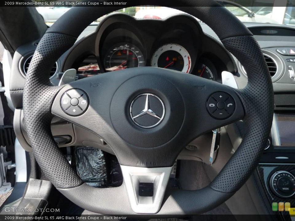 Black Interior Steering Wheel for the 2009 Mercedes-Benz SL 65 AMG Black Series Coupe #44968606