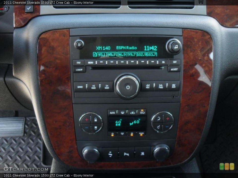 Ebony Interior Controls for the 2011 Chevrolet Silverado 1500 LTZ Crew Cab #44971577