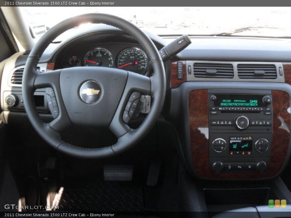 Ebony Interior Dashboard for the 2011 Chevrolet Silverado 1500 LTZ Crew Cab #44971633