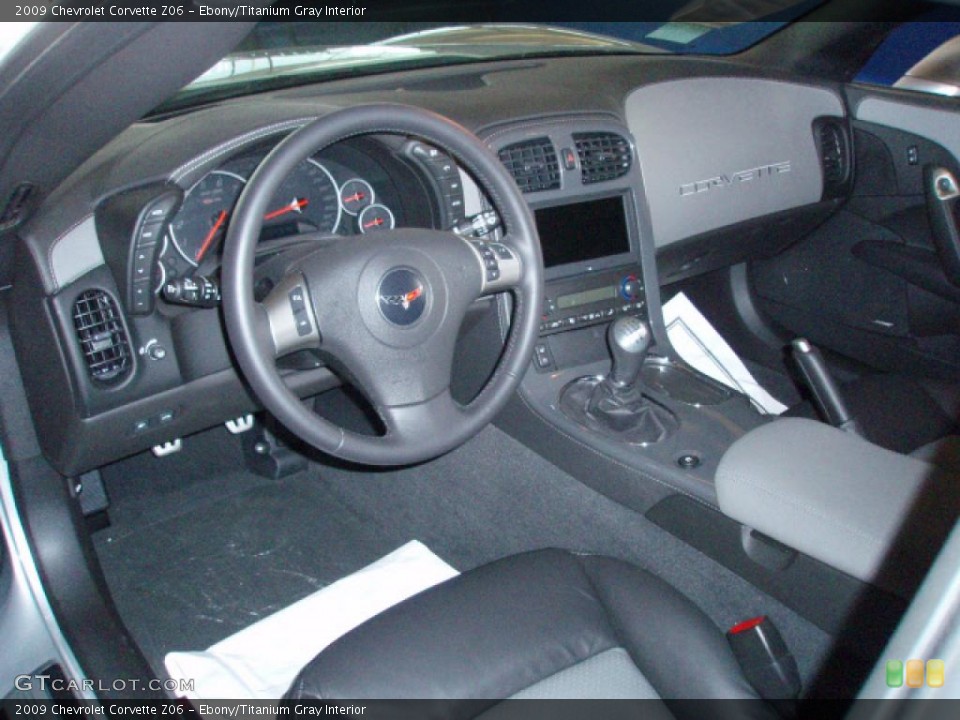 Ebony/Titanium Gray Interior Prime Interior for the 2009 Chevrolet Corvette Z06 #44972317