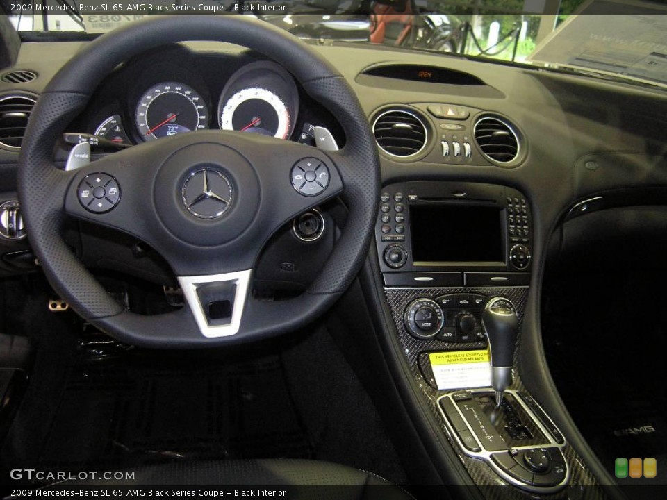 Black Interior Steering Wheel for the 2009 Mercedes-Benz SL 65 AMG Black Series Coupe #44975037