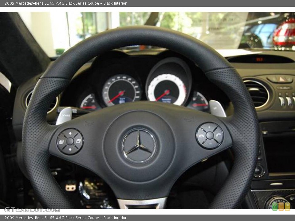 Black Interior Steering Wheel for the 2009 Mercedes-Benz SL 65 AMG Black Series Coupe #44975137