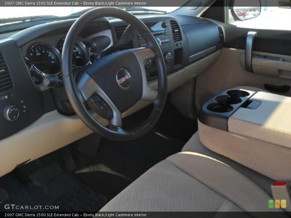 Ebony Black/Light Cashmere Interior Prime Interior for the 2007 GMC Sierra 1500 SLE Extended Cab #44976877