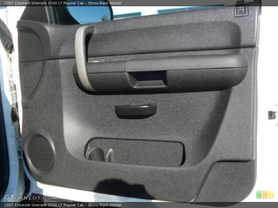 Ebony Black Interior Door Panel for the 2007 Chevrolet Silverado 1500 LT Regular Cab #44977149
