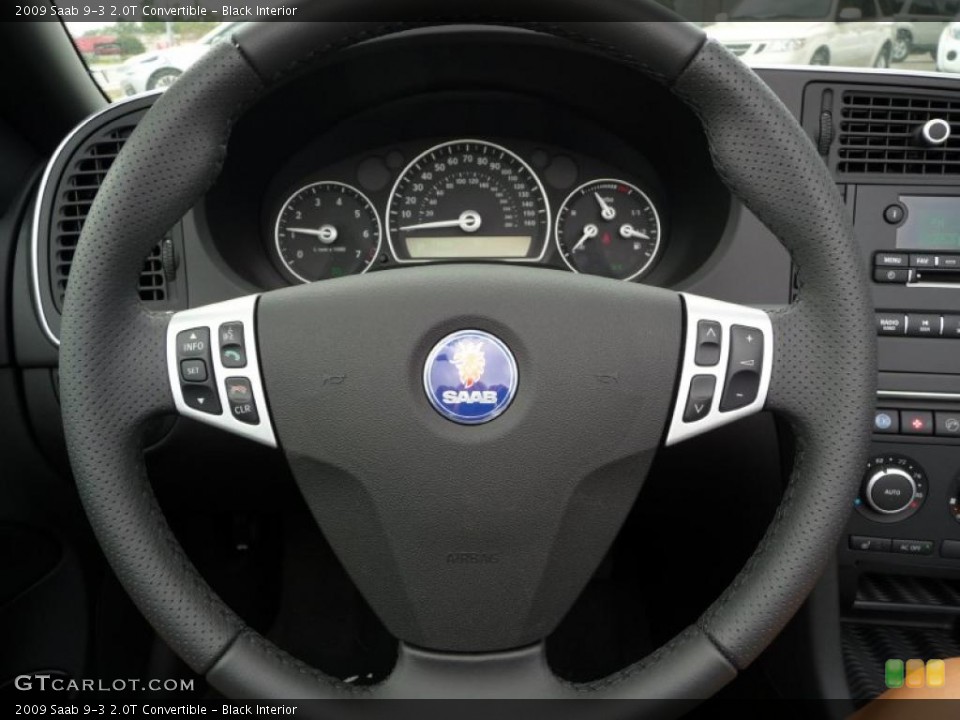 Black Interior Steering Wheel for the 2009 Saab 9-3 2.0T Convertible #44977153
