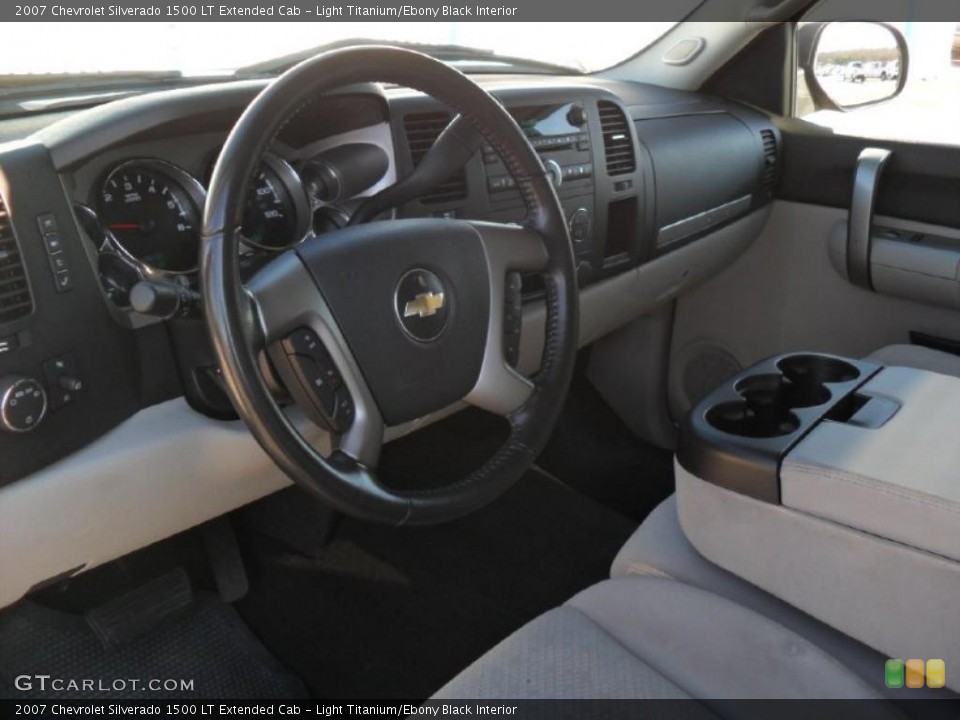 Light Titanium/Ebony Black Interior Prime Interior for the 2007 Chevrolet Silverado 1500 LT Extended Cab #44977620
