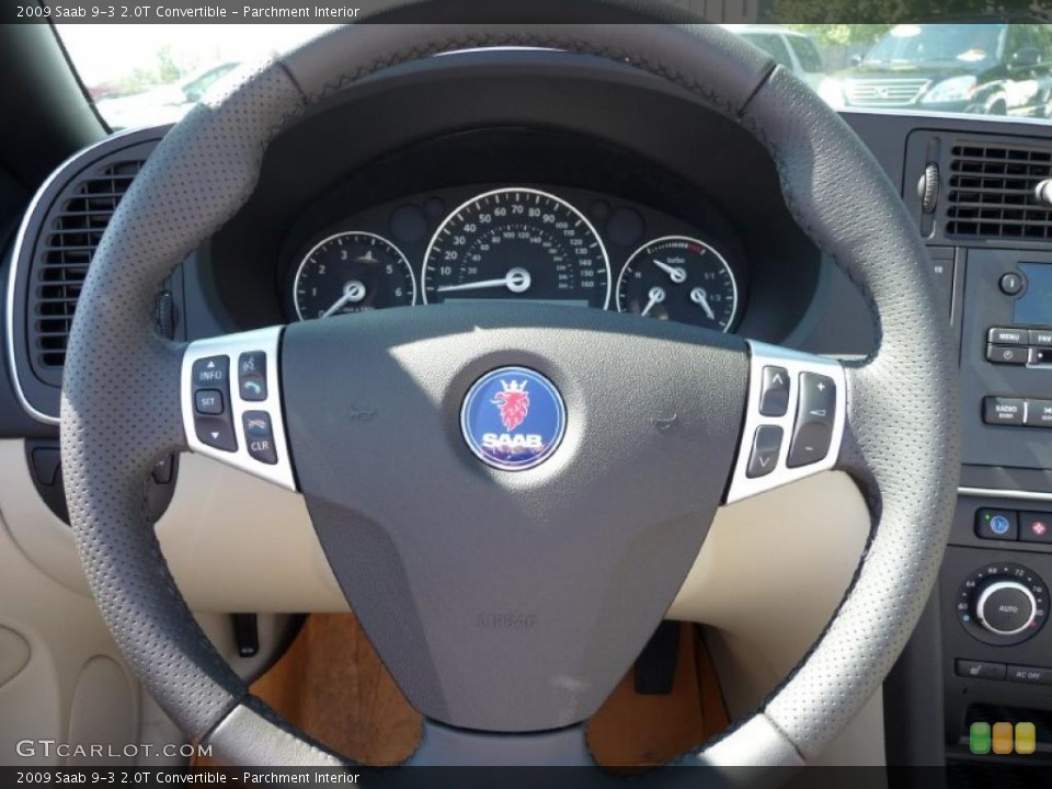 Parchment Interior Steering Wheel for the 2009 Saab 9-3 2.0T Convertible #44977665