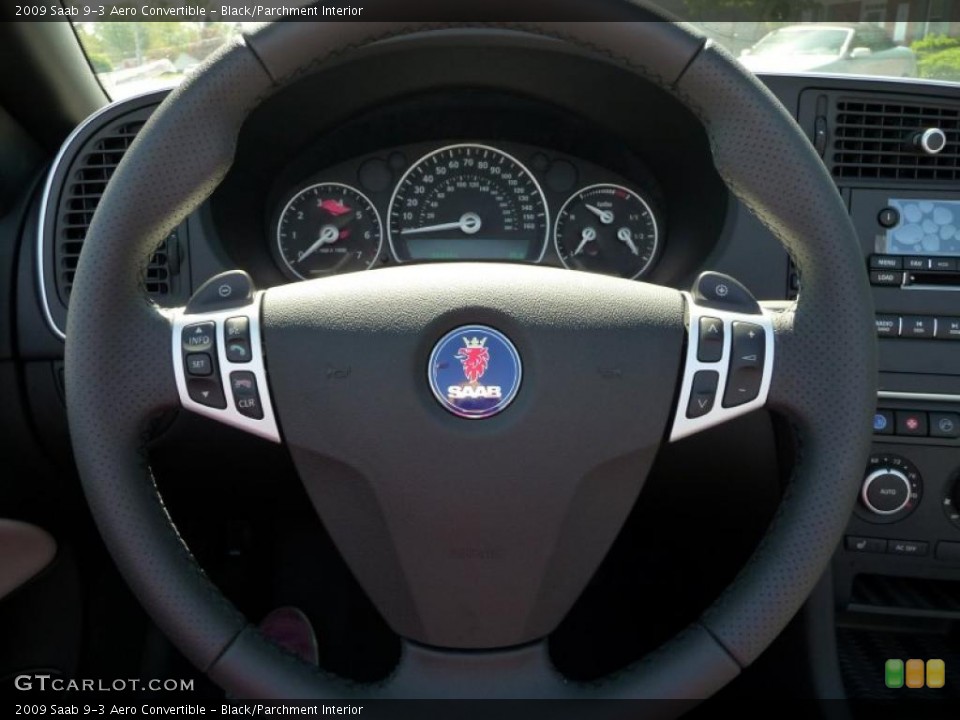 Black/Parchment Interior Steering Wheel for the 2009 Saab 9-3 Aero Convertible #44977945