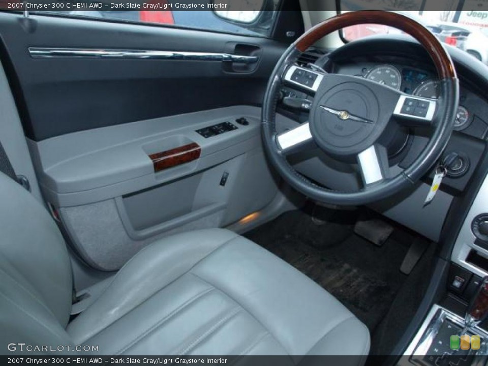 Dark Slate Gray/Light Graystone Interior Steering Wheel for the 2007 Chrysler 300 C HEMI AWD #44979134