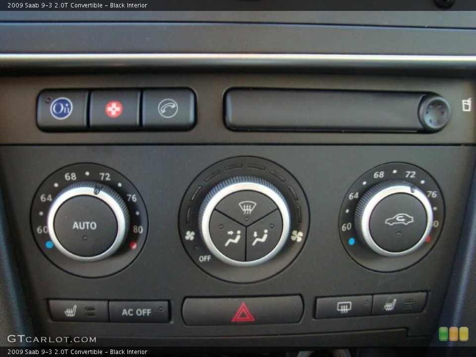 Black Interior Controls for the 2009 Saab 9-3 2.0T Convertible #44979222