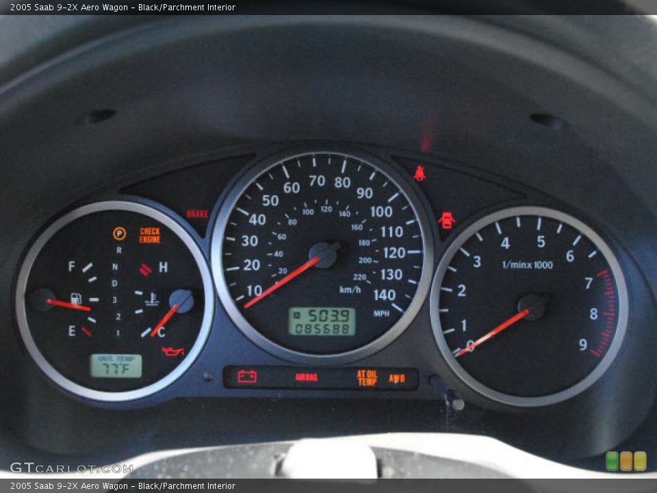 Black/Parchment Interior Gauges for the 2005 Saab 9-2X Aero Wagon #44980537