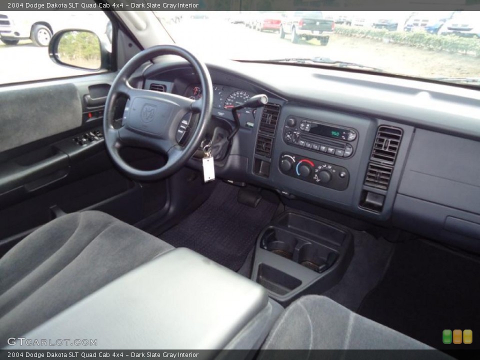 Dark Slate Gray Interior Dashboard for the 2004 Dodge Dakota SLT Quad Cab 4x4 #44981786