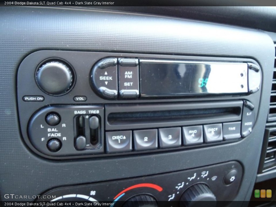 Dark Slate Gray Interior Controls for the 2004 Dodge Dakota SLT Quad Cab 4x4 #44981970