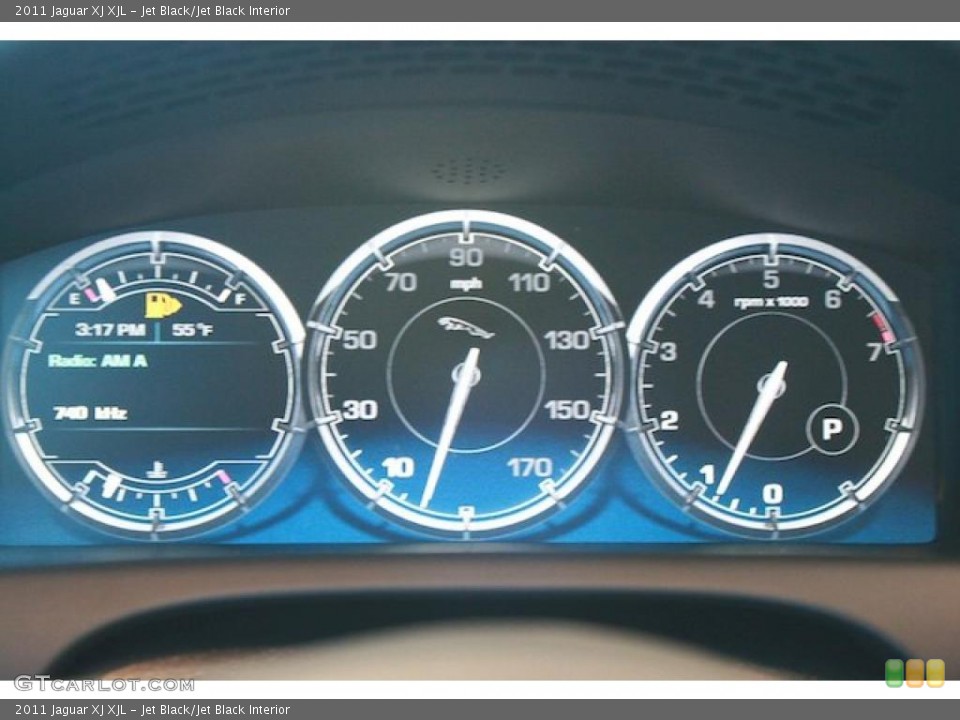 Jet Black/Jet Black Interior Gauges for the 2011 Jaguar XJ XJL #44984482