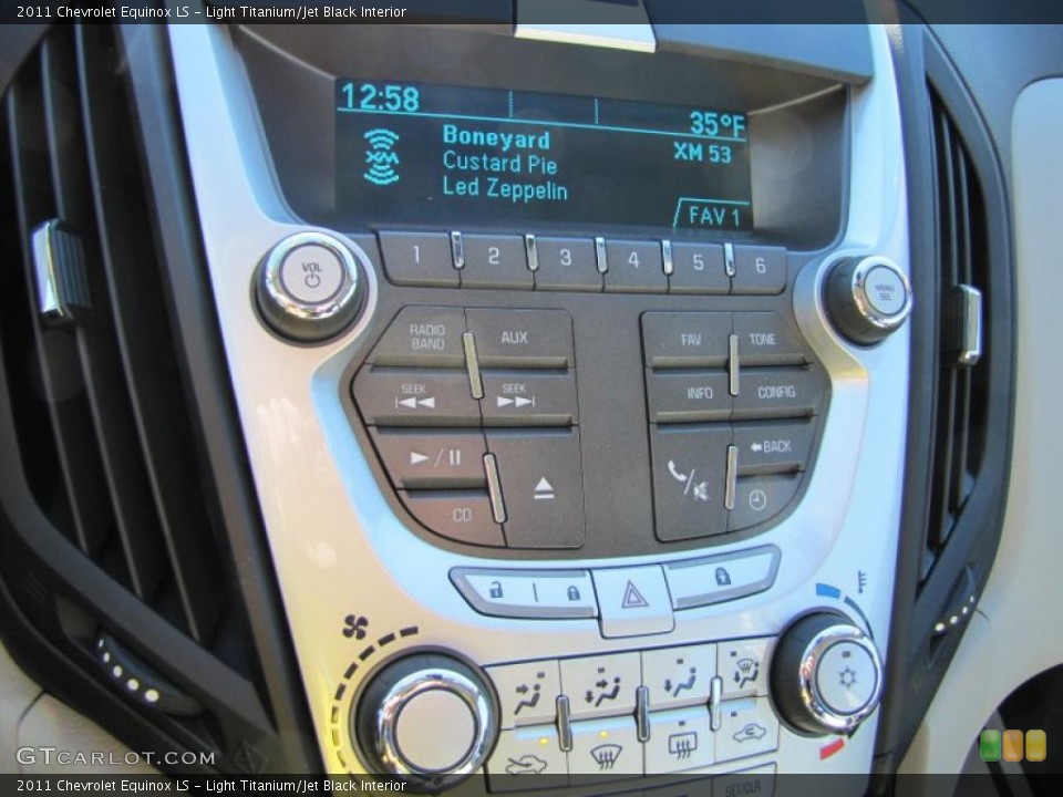 Light Titanium/Jet Black Interior Controls for the 2011 Chevrolet Equinox LS #44984898