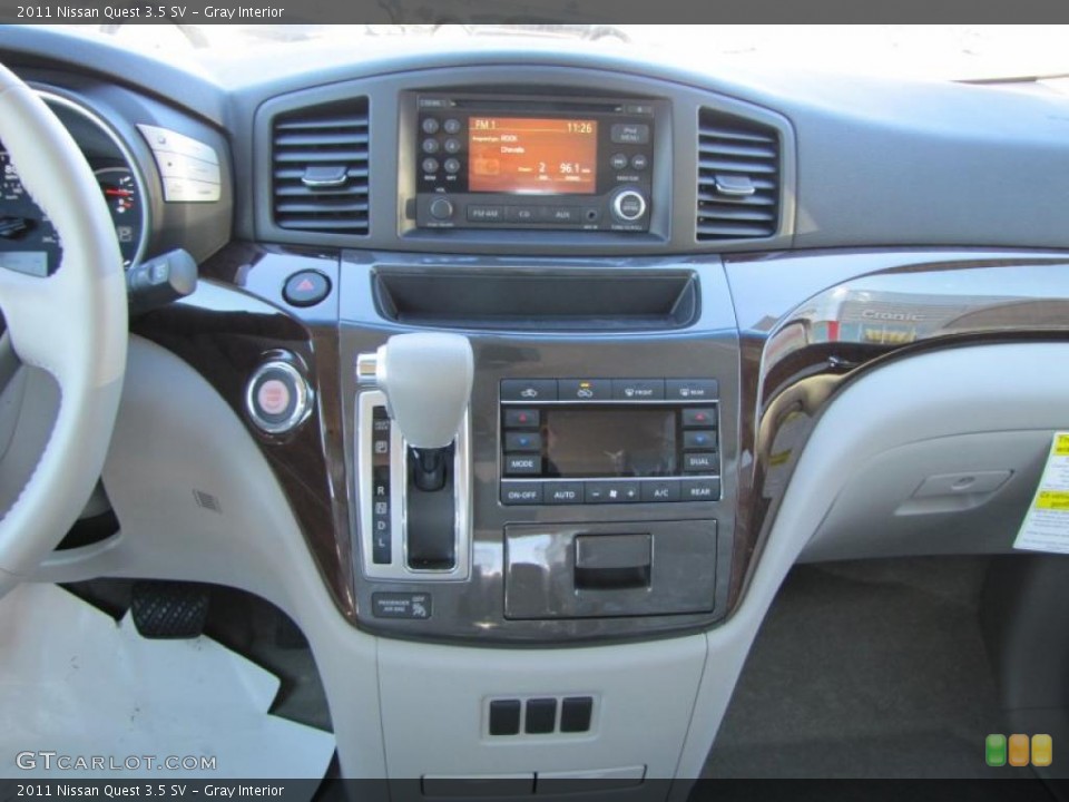 Gray Interior Controls for the 2011 Nissan Quest 3.5 SV #44986694