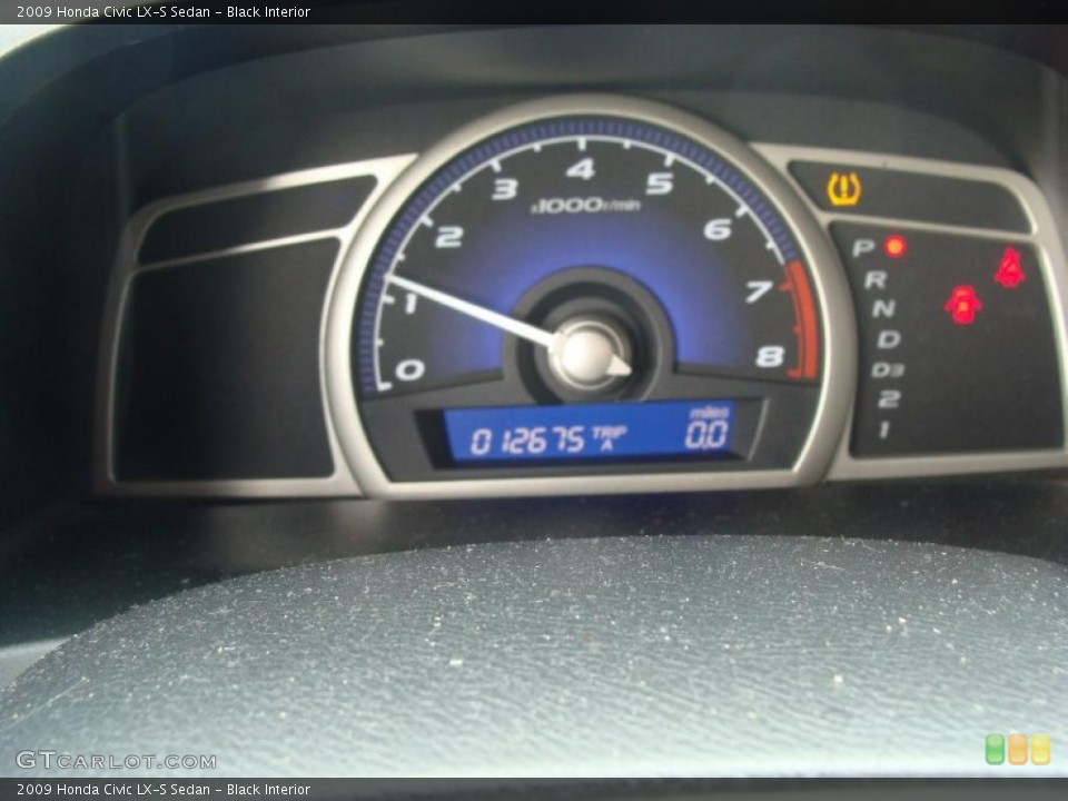 Black Interior Gauges for the 2009 Honda Civic LX-S Sedan #44988478