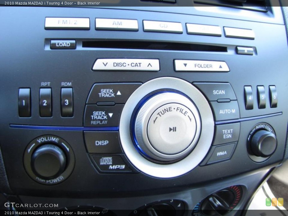 Black Interior Controls for the 2010 Mazda MAZDA3 i Touring 4 Door #44990141