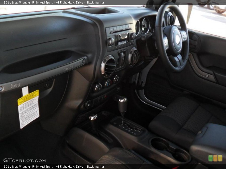 Black Interior Photo for the 2011 Jeep Wrangler Unlimited Sport 4x4 Right Hand Drive #44990682