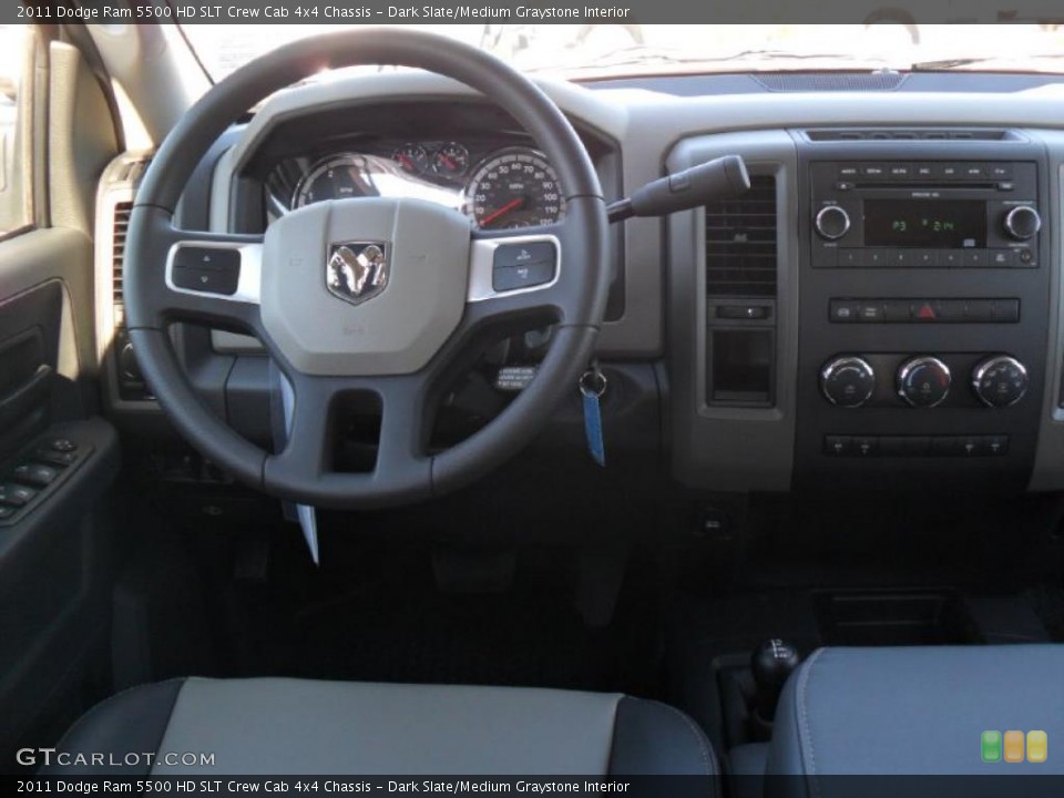 Dark Slate/Medium Graystone Interior Dashboard for the 2011 Dodge Ram 5500 HD SLT Crew Cab 4x4 Chassis #44990898