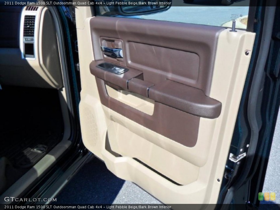 Light Pebble Beige/Bark Brown Interior Door Panel for the 2011 Dodge Ram 1500 SLT Outdoorsman Quad Cab 4x4 #44992734
