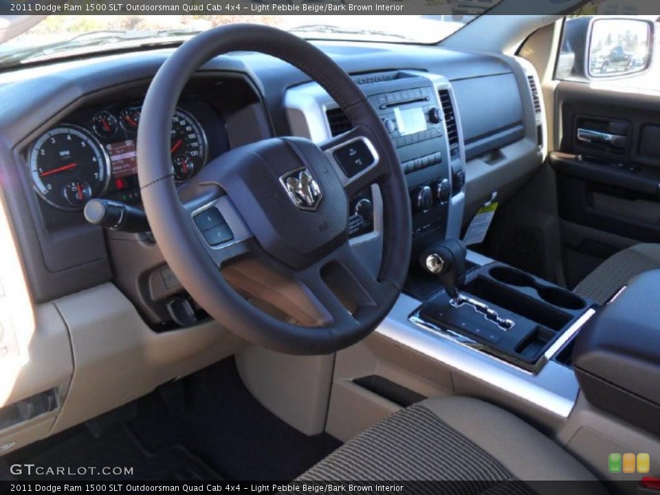 Light Pebble Beige/Bark Brown Interior Prime Interior for the 2011 Dodge Ram 1500 SLT Outdoorsman Quad Cab 4x4 #44992790