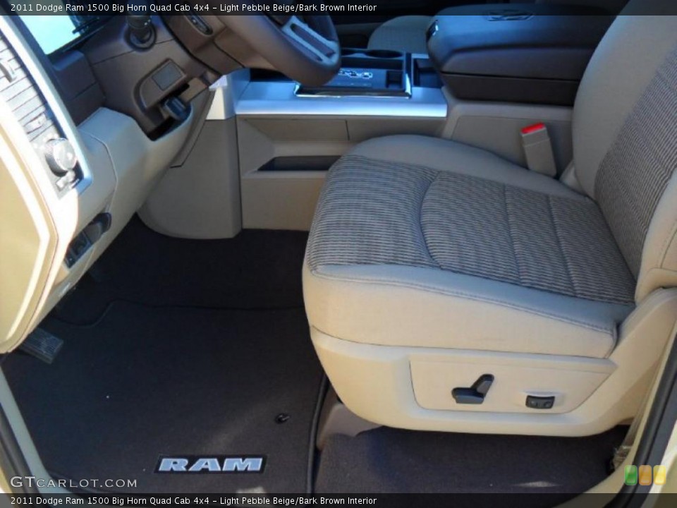 Light Pebble Beige/Bark Brown Interior Photo for the 2011 Dodge Ram 1500 Big Horn Quad Cab 4x4 #44993306