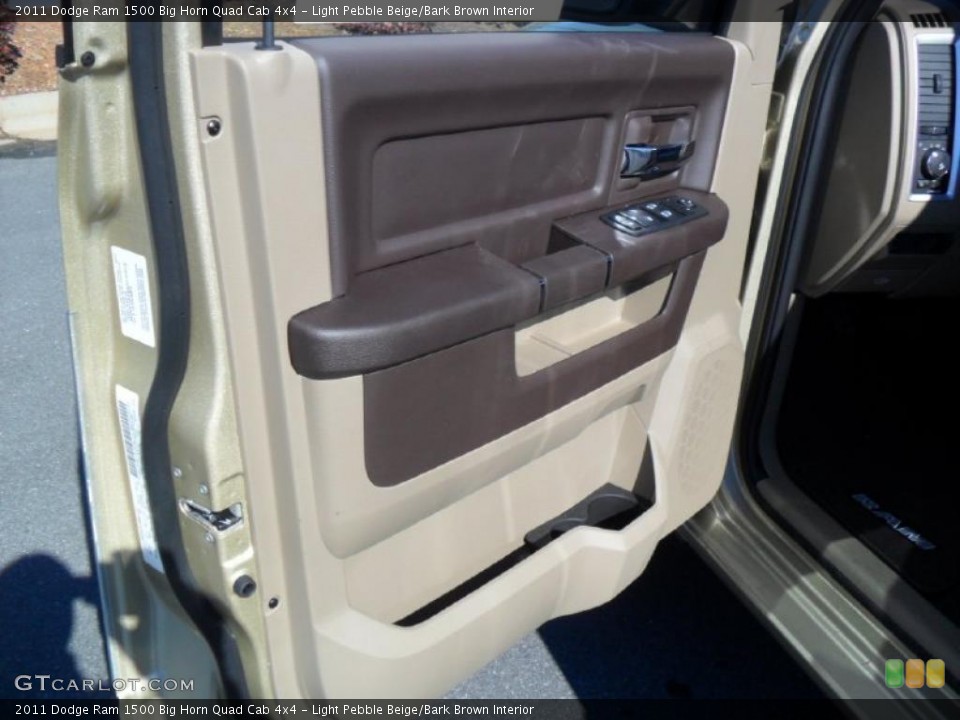 Light Pebble Beige/Bark Brown Interior Door Panel for the 2011 Dodge Ram 1500 Big Horn Quad Cab 4x4 #44993322