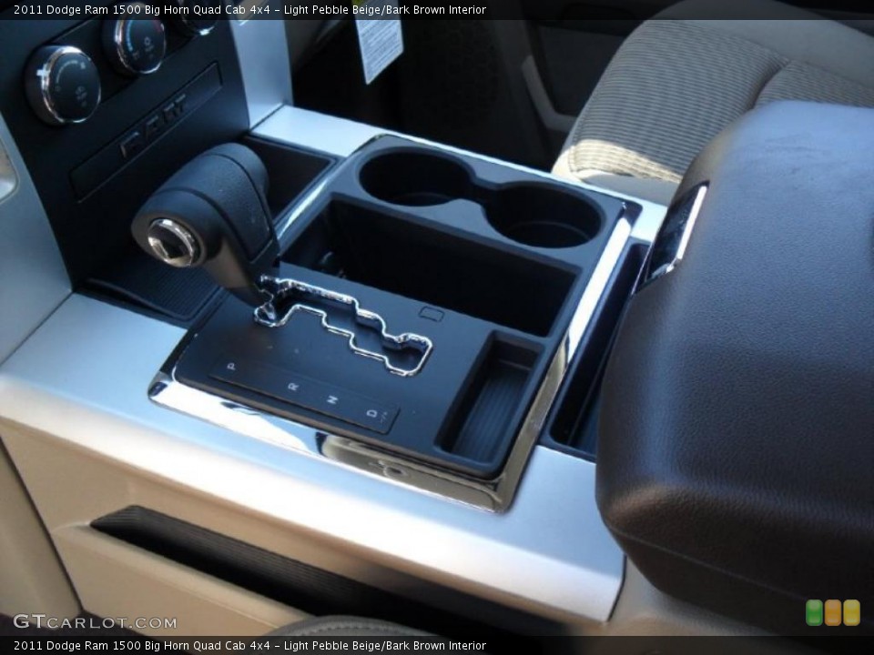 Light Pebble Beige/Bark Brown Interior Transmission for the 2011 Dodge Ram 1500 Big Horn Quad Cab 4x4 #44993342