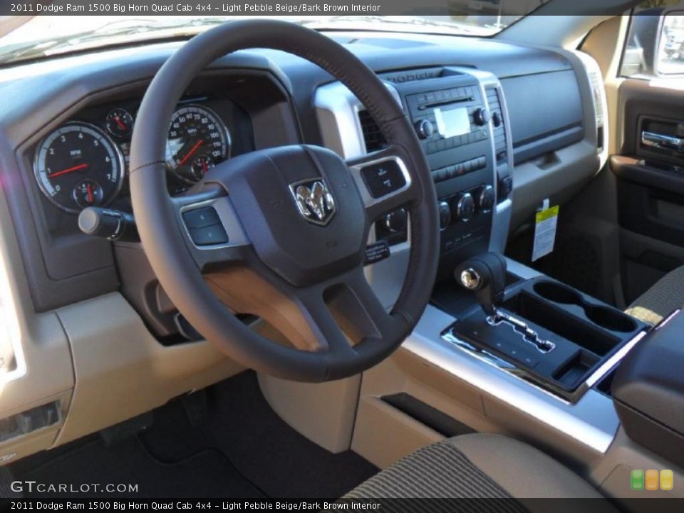 Light Pebble Beige/Bark Brown Interior Prime Interior for the 2011 Dodge Ram 1500 Big Horn Quad Cab 4x4 #44993574