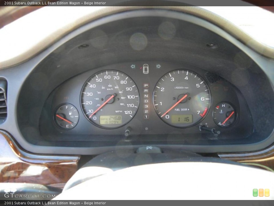 Beige Interior Gauges for the 2001 Subaru Outback L.L.Bean Edition Wagon #44995498
