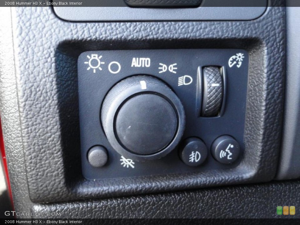 Ebony Black Interior Controls for the 2008 Hummer H3 X #44996170