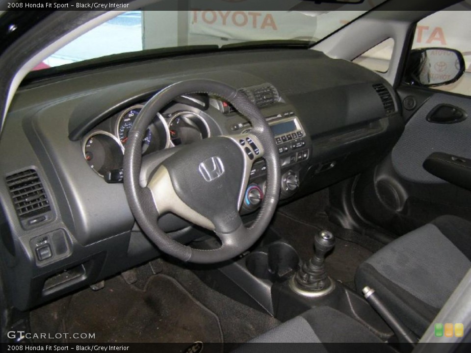 Black/Grey Interior Prime Interior for the 2008 Honda Fit Sport #45000286