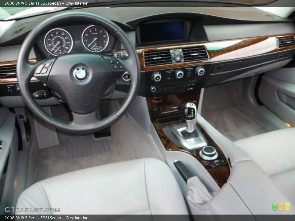 Grey Interior Prime Interior for the 2008 BMW 5 Series 535i Sedan #45000510