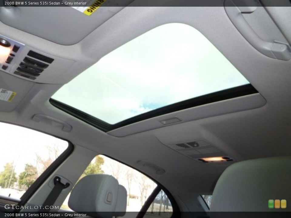 Grey Interior Sunroof for the 2008 BMW 5 Series 535i Sedan #45000719