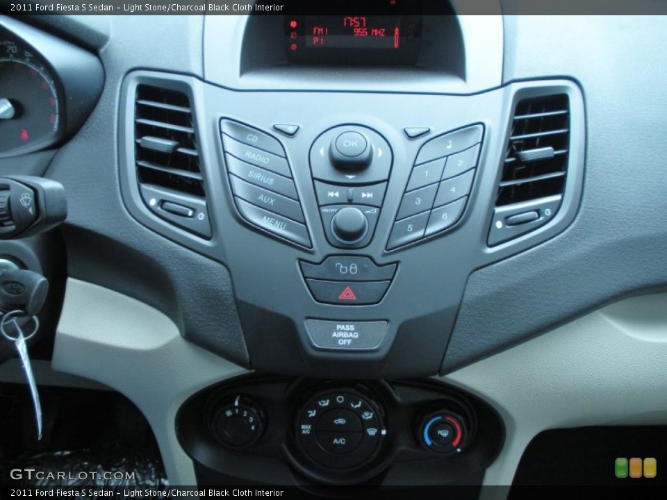 Light Stone/Charcoal Black Cloth Interior Controls for the 2011 Ford Fiesta S Sedan #45001630